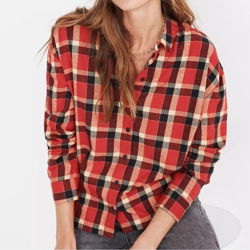 COPY - Madewell Flannel Westlake Shirt in Newfield Plaid